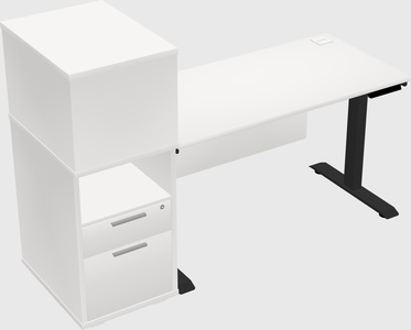 Height-adjustable desk - grade 3 w/cabinet