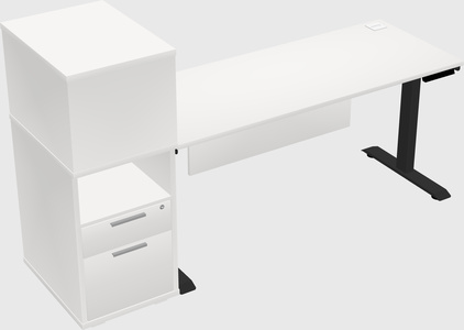 Height-adjustable desk - grade 3 w/cabinet