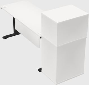 Height-adjustable desk - grade 3 w/cabinet