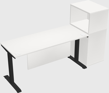 Height-adjustable desk - grade 3 w/cabinet