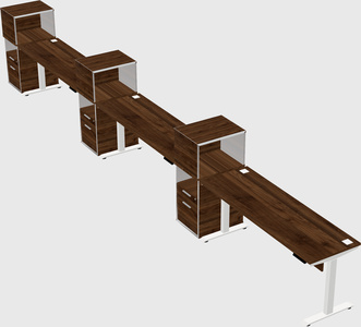 Height-adjustable desk - grade 3 w/cabinet