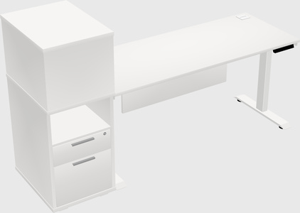 Height-adjustable desk - grade 3 w/cabinet