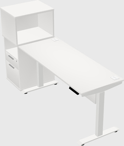Height-adjustable desk - grade 3 w/cabinet