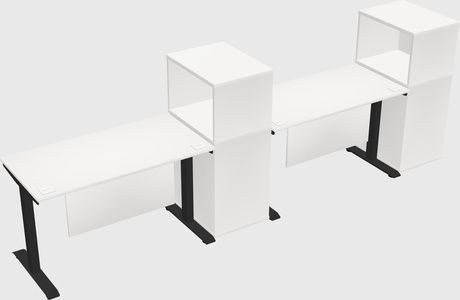 Height-adjustable desk - grade 3 w/cabinet