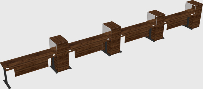 Height-adjustable desk - grade 3 w/cabinet