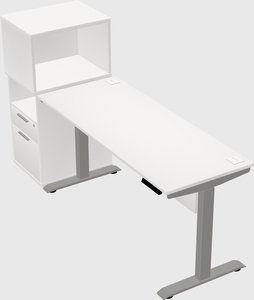 Height-adjustable desk - grade 3 w/cabinet