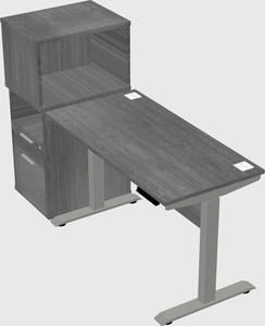 Height-adjustable desk - grade 3 w/cabinet