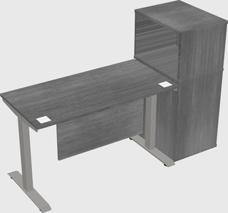 Height-adjustable desk - grade 3 w/cabinet