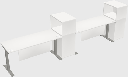 Height-adjustable desk - grade 3 w/cabinet