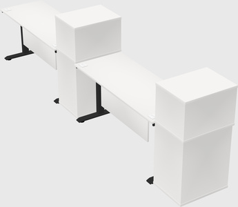 Height-adjustable desk - grade 3 w/cabinet