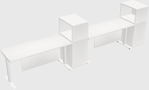 Height-adjustable desk - grade 3 w/cabinet
