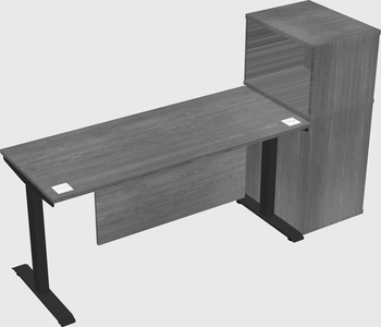 Height-adjustable desk - grade 3 w/cabinet