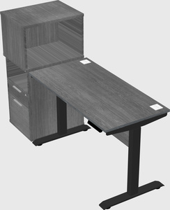 Height-adjustable desk - grade 3 w/cabinet