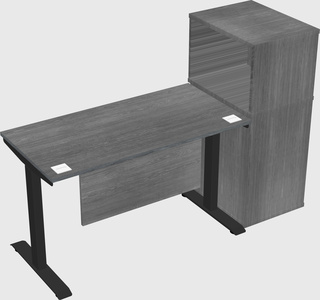 Height-adjustable desk - grade 3 w/cabinet