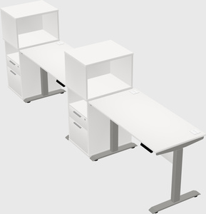 Height-adjustable desk - grade 3 w/cabinet