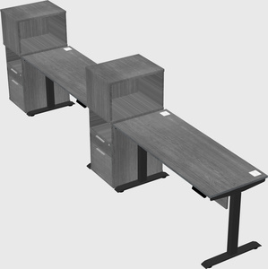 Height-adjustable desk - grade 3 w/cabinet