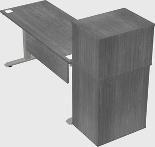 Height-adjustable desk - grade 3 w/cabinet