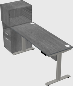 Height-adjustable desk - grade 3 w/cabinet