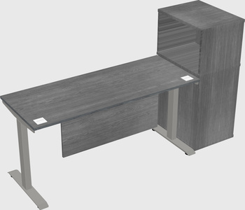 Height-adjustable desk - grade 3 w/cabinet