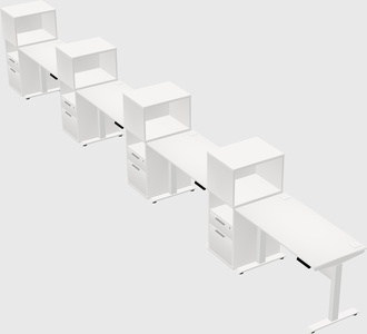 Height-adjustable desk - grade 3 w/cabinet