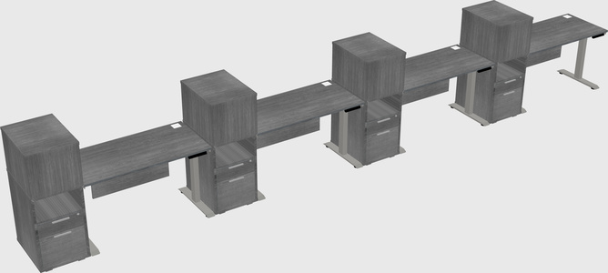 Height-adjustable Desk - Grade 3 W/cabinet