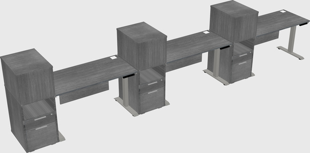 Height-adjustable Desk - Grade 3 W/cabinet