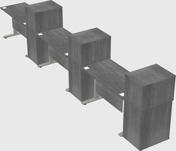 Height-adjustable desk - grade 3 w/cabinet