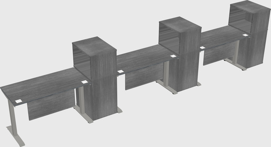 Height-adjustable desk - grade 3 w/cabinet