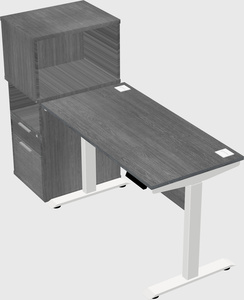 Height-adjustable desk - grade 3 w/cabinet