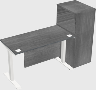 Height-adjustable desk - grade 3 w/cabinet