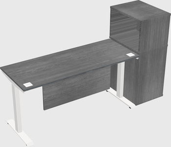 Height-adjustable desk - grade 3 w/cabinet