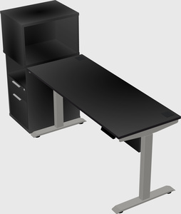 Height-adjustable desk - grade 3 w/cabinet