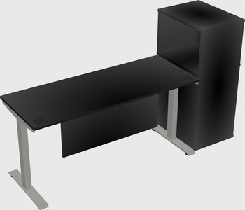 Height-adjustable desk - grade 3 w/cabinet