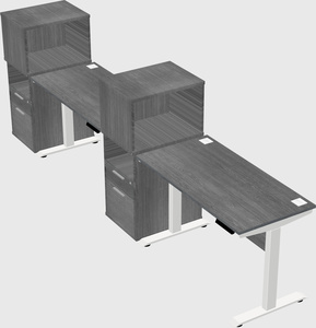 Height-adjustable desk - grade 3 w/cabinet