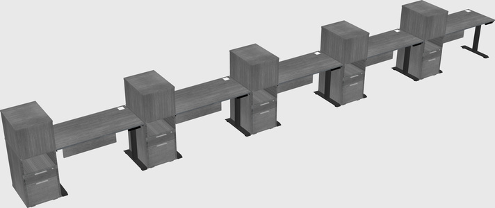 Height-adjustable Desk - Grade 3 W/cabinet