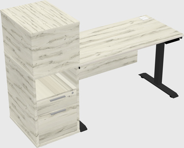 Height-adjustable desk - grade 3 w/cabinet