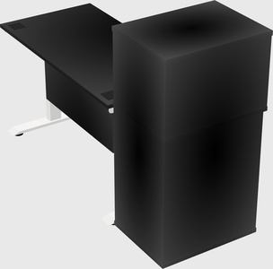 Height-adjustable desk - grade 3 w/cabinet