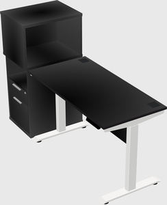 Height-adjustable desk - grade 3 w/cabinet
