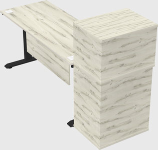 Height-adjustable desk - grade 3 w/cabinet