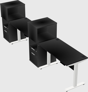 Height-adjustable desk - grade 3 w/cabinet