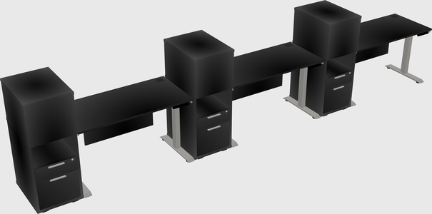 Height-adjustable Desk - Grade 3 W/cabinet