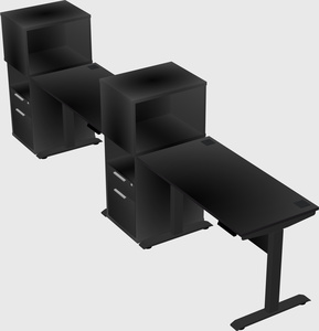 Height-adjustable desk - grade 3 w/cabinet
