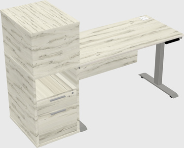 Height-adjustable desk - grade 3 w/cabinet