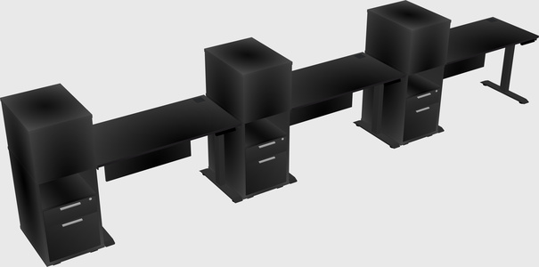 Height-adjustable Desk - Grade 3 W/cabinet