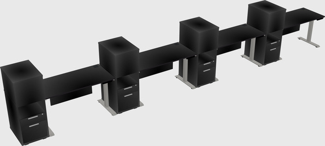 Height-adjustable Desk - Grade 3 W/cabinet