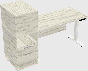 Height-adjustable desk - grade 3 w/cabinet