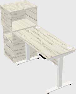 Height-adjustable desk - grade 3 w/cabinet