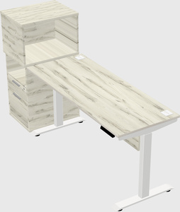 Height-adjustable desk - grade 3 w/cabinet