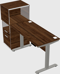 Height-adjustable desk - grade 3 w/cabinet