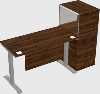 Height-adjustable desk - grade 3 w/cabinet